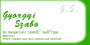 gyorgyi szabo business card